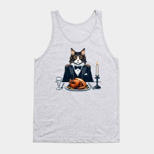 Happy Thanksgiving Maine Coon Cat Tank Top